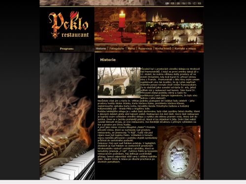 Internetové stránky - Peklo restaurant Praha