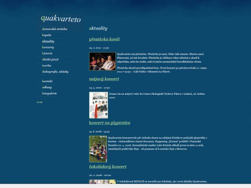 Internetové stránky - Quakvarteto (hudební skupina)