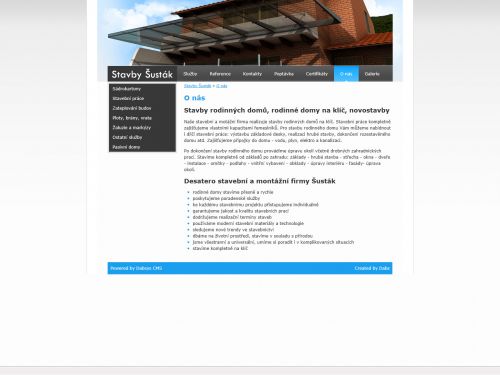 Internetové stránky - Stavby Šusták - Stavební firma