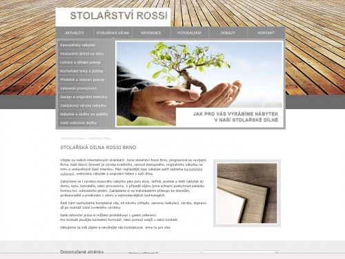 Internetové stránky - Stolařství Marek Rossi (firemní web)